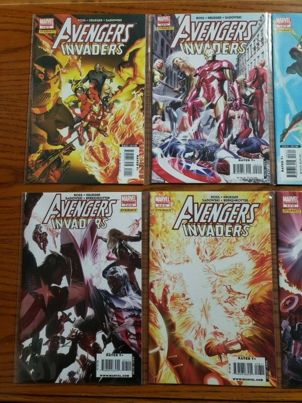 Avengers Invaders 1-12 Complete Set Run! ~ NEAR MINT NM ~ 2008 Marvel Comics