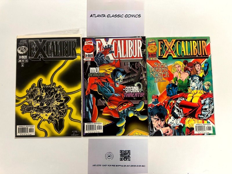 3 Excalibur Marvel Comic Books # 105 106 107 Avengers Hulk Thor Ironman 103 EJ10