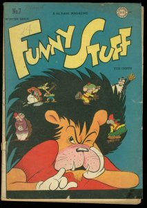 FUNNY STUFF #7 1945 DC COMICS LION COVER SHELDON MAYER G