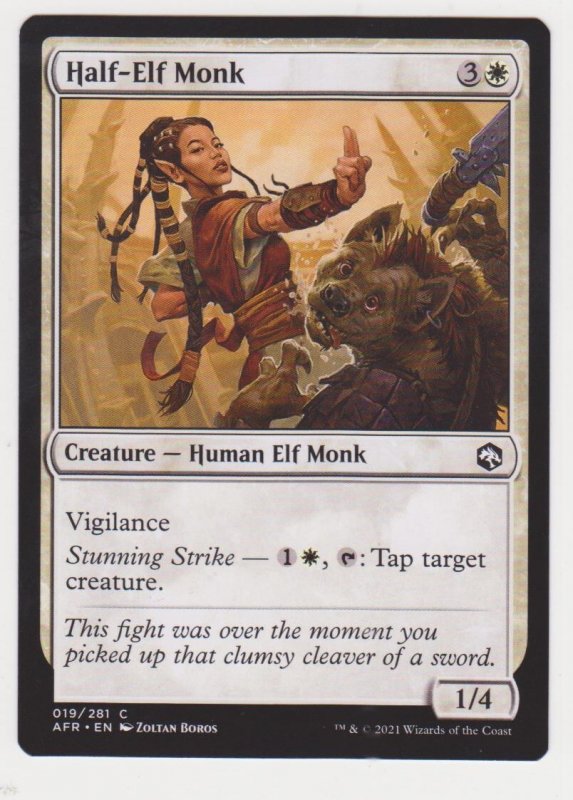 Magic the Gathering: Adventures in the Forgotten Realms - Half-Elf Monk