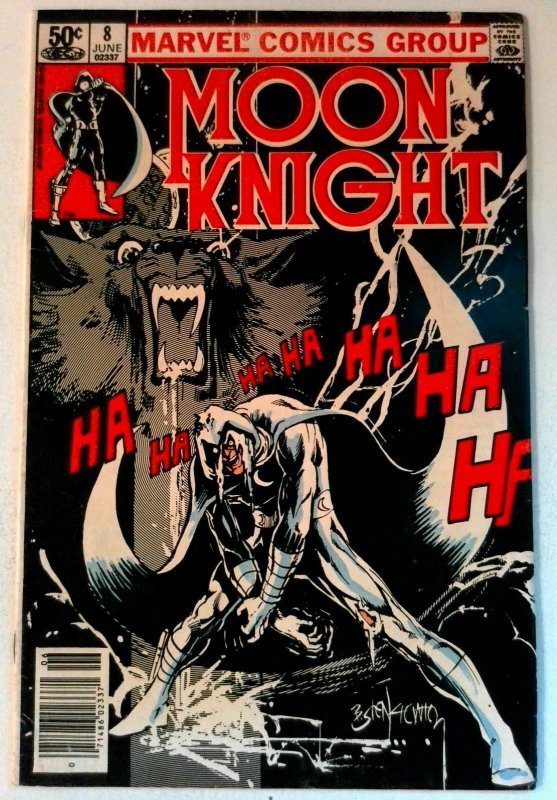 Moon Knight #8 Marvel 1981 VF- Bronze Key Cover Bill Sienkiewicz Comic Book