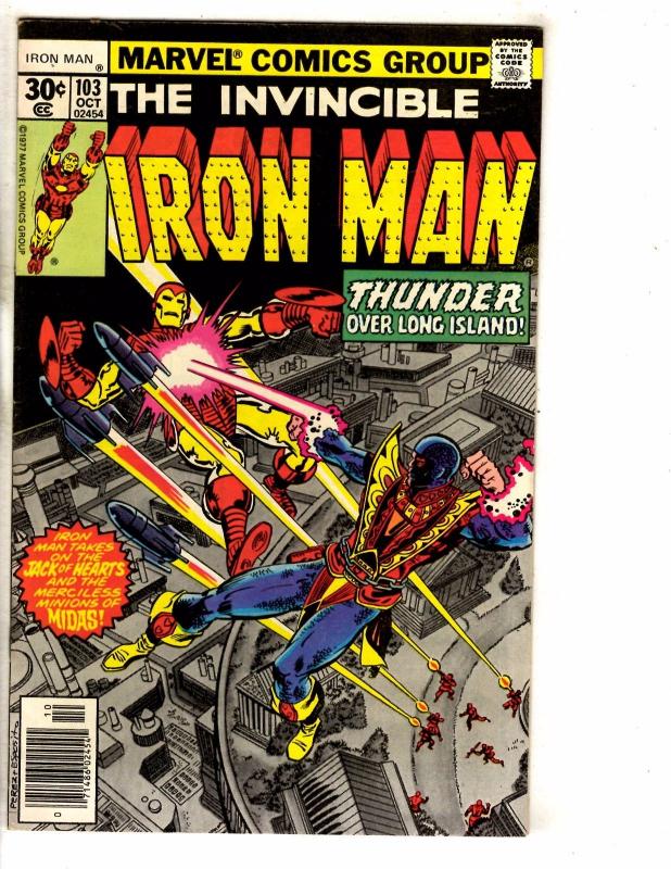 Lot Of 4 Iron Man Marvel Comic Books # 101 102 103 104 Thor Avengers Hulk PP2