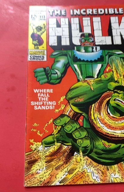The Incredible Hulk #113 (1969)vs the sandman - sharp book