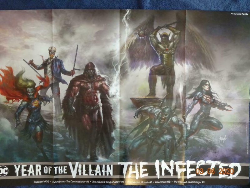 YEAR OF THE VILLIAN THE INFECTED Promo Poster, SuperGirl 24 x 36, 2019, DC 555