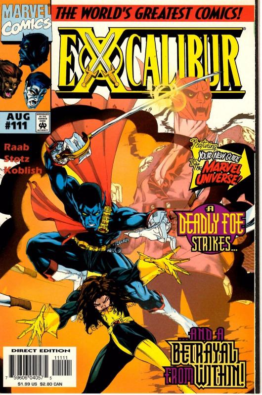 Lot Of 4 Excalibur Marvel Comic Book #110 111 112 113 J199