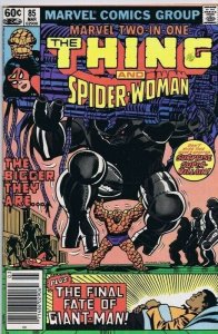 Marvel Two-in-One #85 ORIGINAL Vintage 1982 Thing Spider Woman