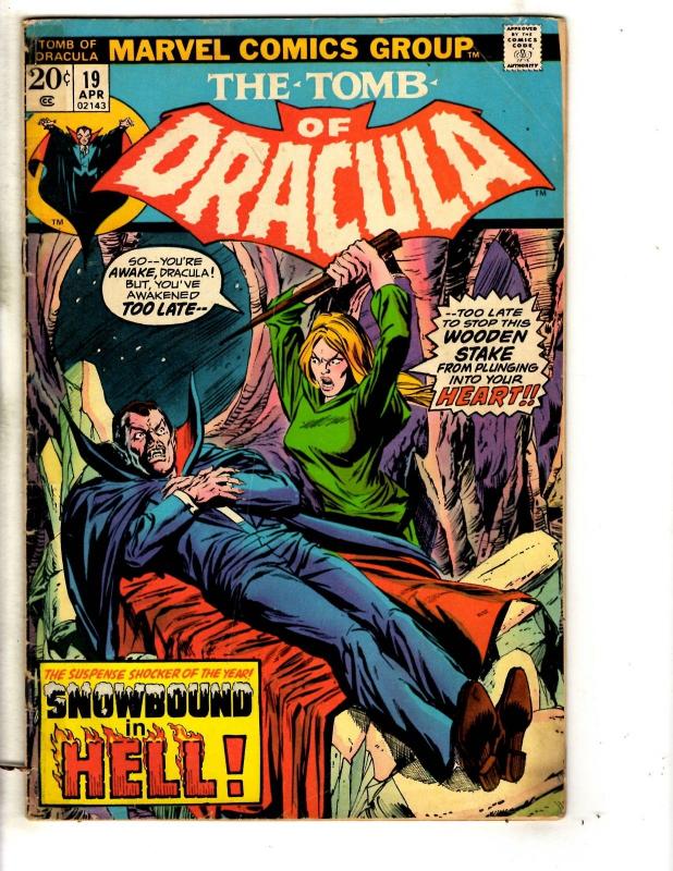 Tomb Of Dracula # 19 VG Marvel Comic Book Vampire Monster Horror Fear Scary RH1