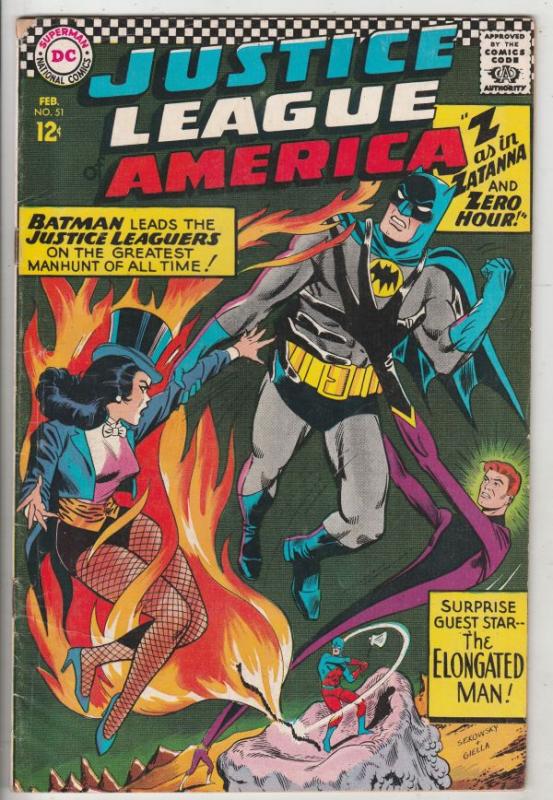 Justice League of America #51 (Feb-67) FN Mid-Grade Justice League of America...