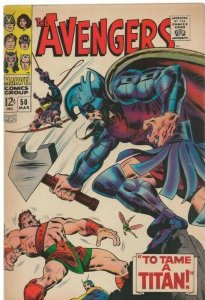 Avengers #50 ORIGINAL Vintage 1968 Marvel Comics Hercules