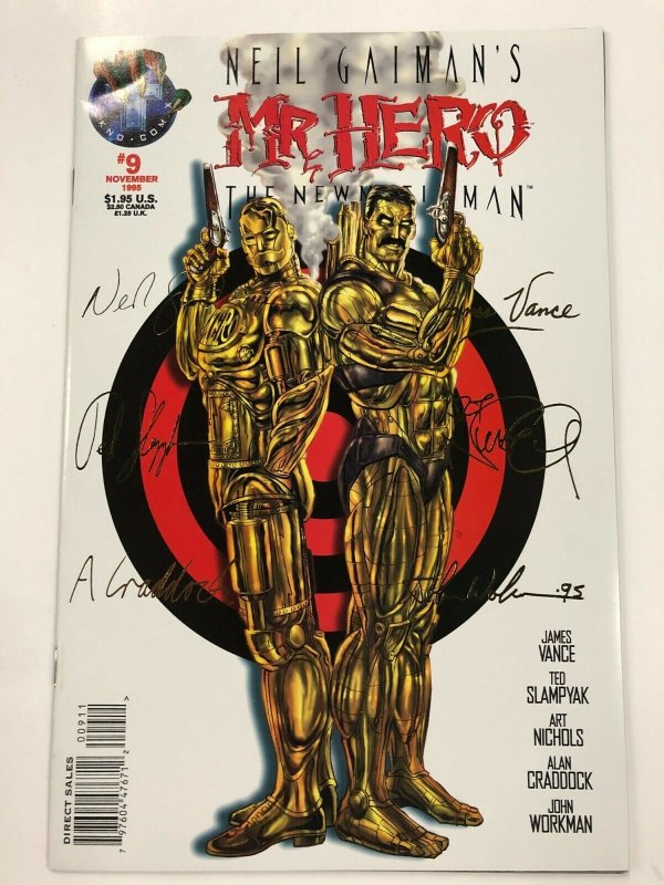 MR HERO (Neil Gaiman's)  9 November 1995 Tekno Comics SIGNED by everybody