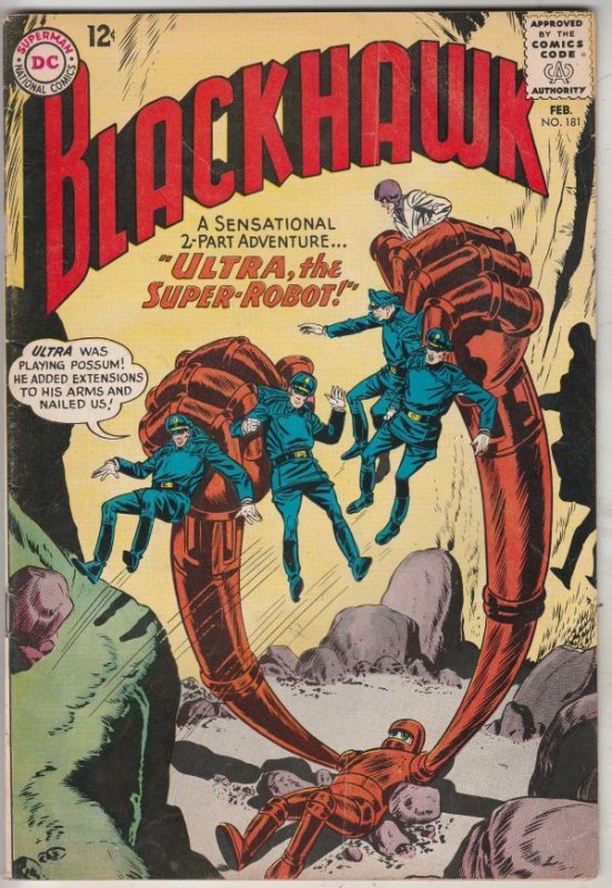 Blackhawk #181 (Feb-63) VF/NM High-Grade Black Hawk, Chop Chop, Olaf, Pierre,...