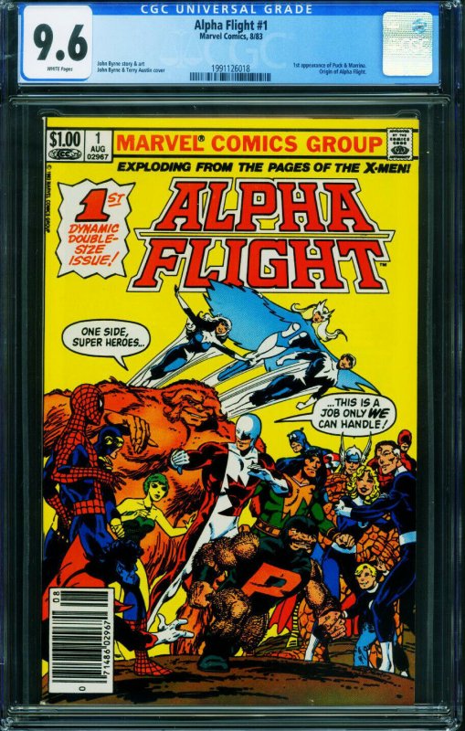 ALPHA FLIGHT #1 CGC 9.6 MARVEL COMICS-FIRST ISSUE 1991126018