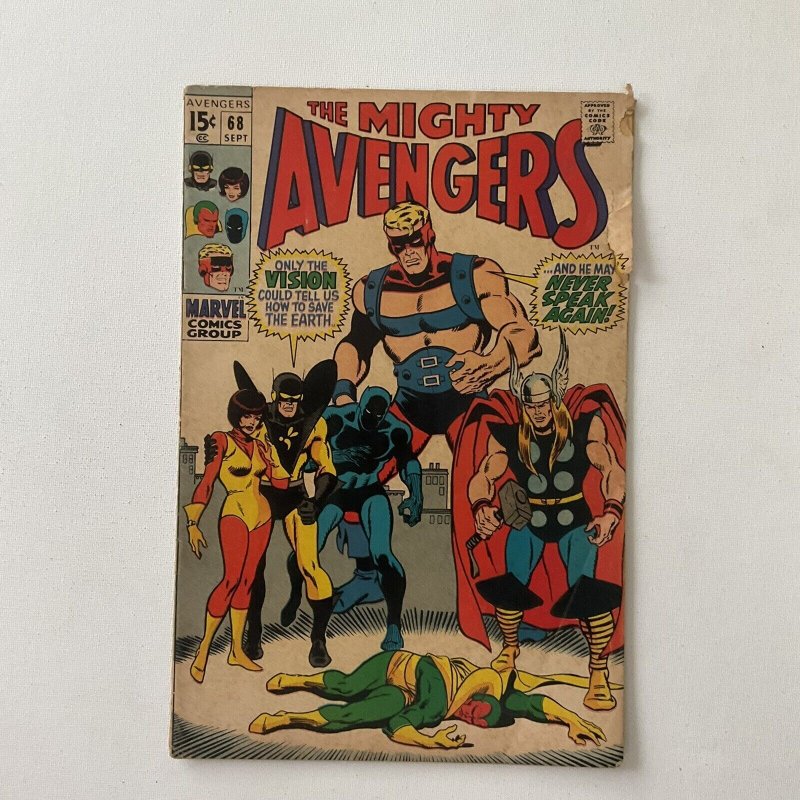 Avengers 68 Very Good Vg 4.0 Marvel 1969