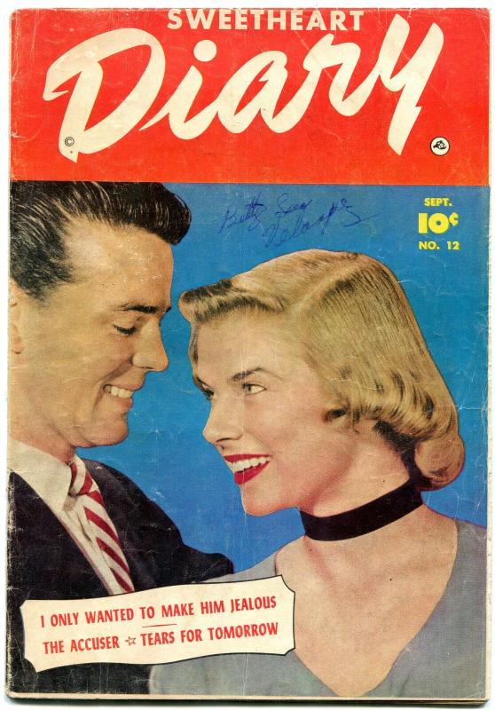 Sweetheart Diary #12 1952- Golden Age Romance- Photo cover VG