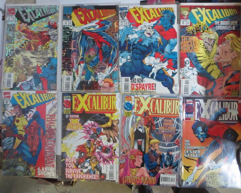 EXCALIBUR Lot of 76 books F-VF Captain Britain Psylocke Marvel Comics 1988-2004