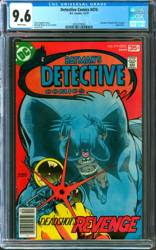 Detective Comics #474 CGC Graded 9.6 Deadshot, Woner Girl & Penguin