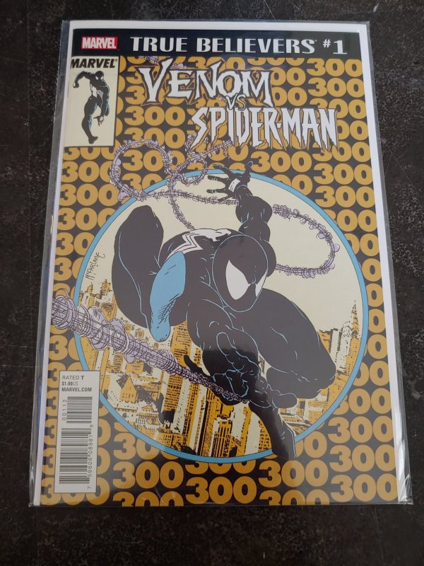 Venom Vs. Spider-Man Comic Issue 1 Classic Reprint True Believers 2018 Marvel