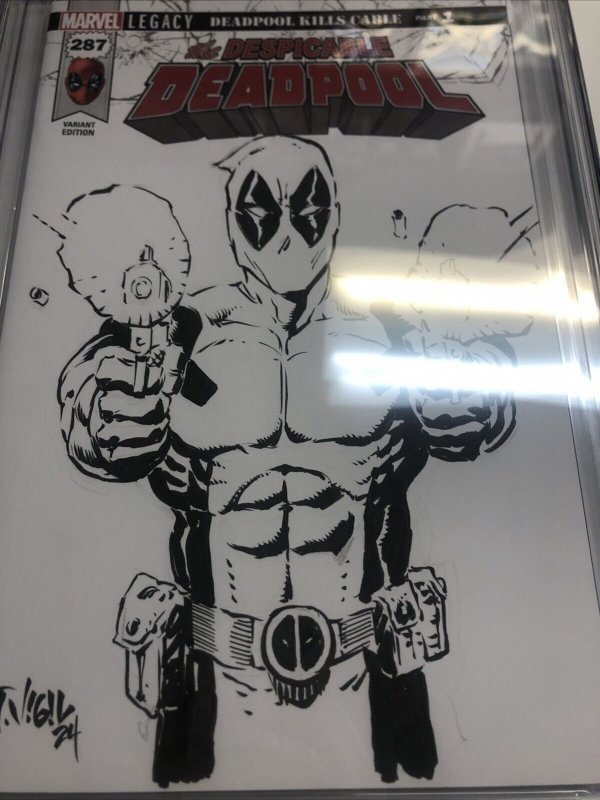 Despicable Deadpool (2017) #287 (CGC 9.8 SS) Signed sketch Tim Vigil  * Marvel