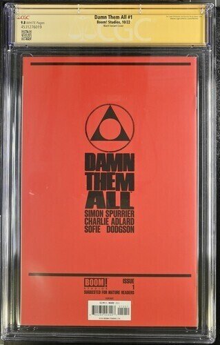 Damn Them All (2022) # 1 (CGC 9.8 SS) Signed Christian Ward • Boom Census=2