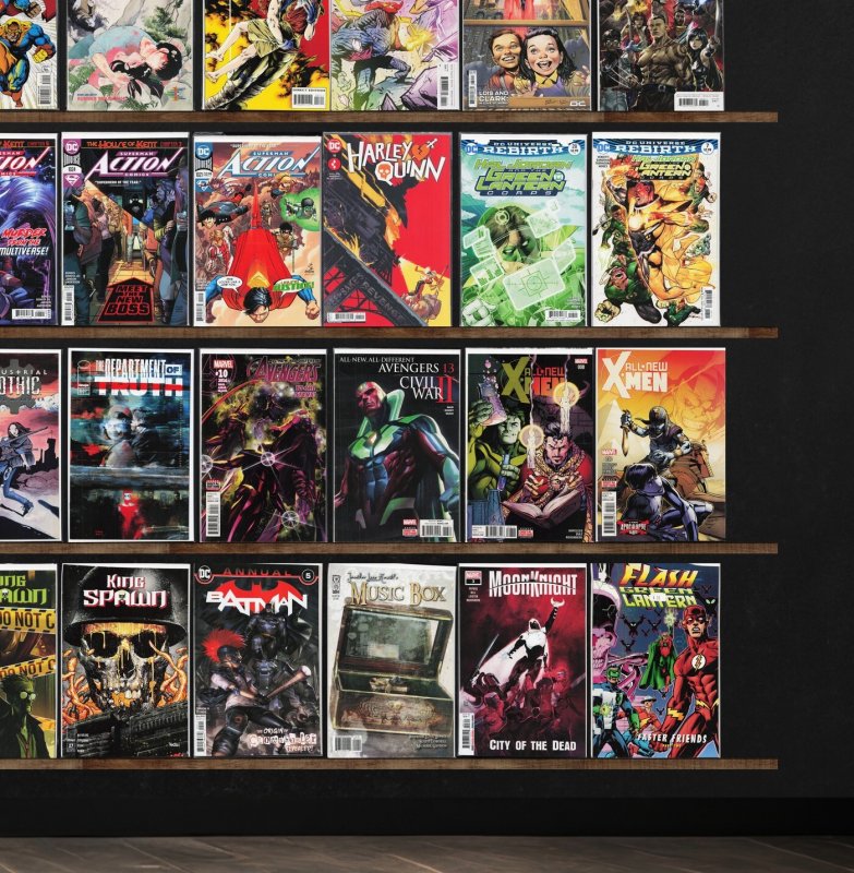 Huge Lot 140+ Comics with Action Comics, Cable, Harley Quinn & More!