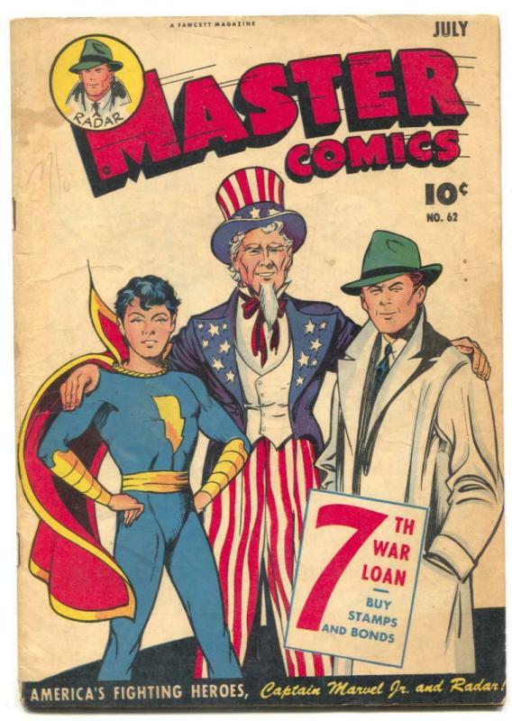 Master Comics #62 1945- UNCLE SAM Cover- Captain Marvel JR