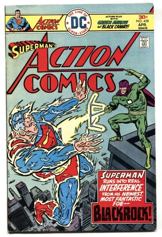 ACTION COMICS #458 1974-SUPERMAN-1st appearance of Blackrock
