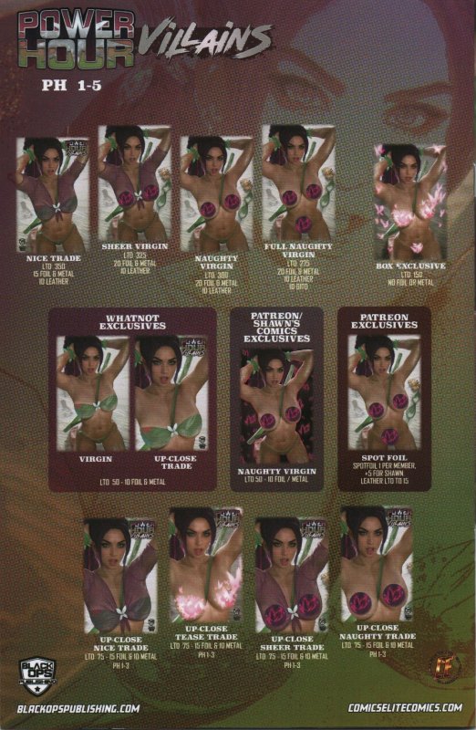 POWER HOUR 3 Shikarii Psylocke Beach Day SHEER Close Up Cover Lim to ONLY 75 NM