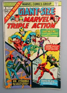 GIANT-SIZE MARVEL TRIPLE ACTION #1 Marvel 1975 LN1