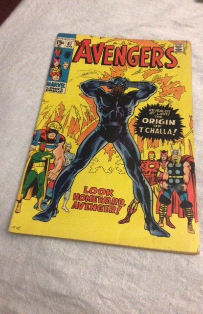 The Avengers #87 (1971) Origin The Black Panther Wow! High-Grade VF/NM Boca CERT