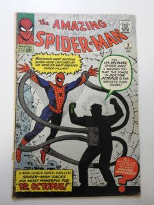 The Amazing Spider-Man #3 (1963) VG- Cond cover detached bottom staple, ink fc