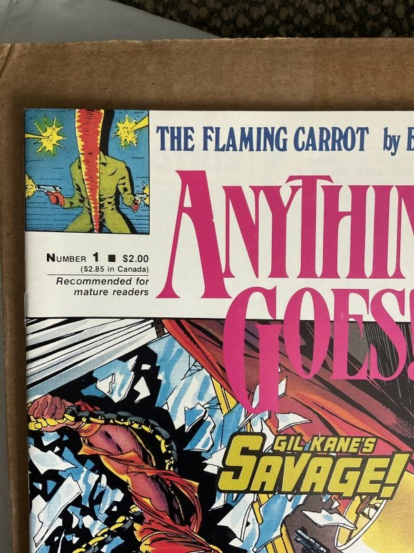 Anything Goes #1 (1986 Comic Journal) Flaming Carrot, Gil Kane Savage 