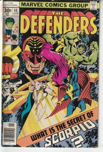 The Defenders #48 (1977)  Who Is Scorpio Part 1