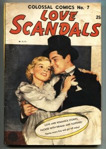 Colossal Comics #7-Ultra-RARE Giant-Love Scandals-1951-comic book