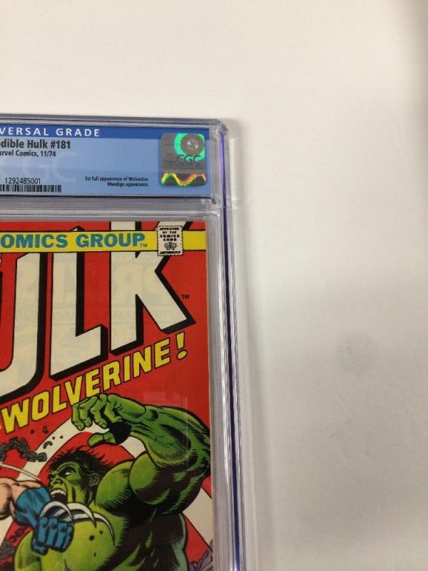 Incredible Hulk 181 Cgc 9.8 White Pages Perfect Centering Gem 1st Wolverine