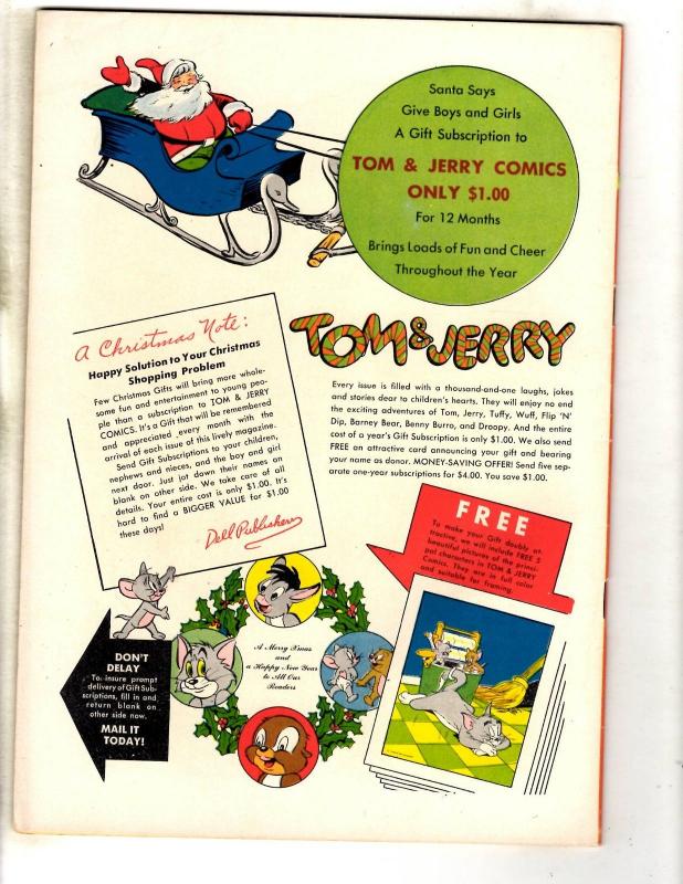 Tom & Jerry Comics # 66 VF- Dell Golden Age Comic Book Cat Mouse JL11