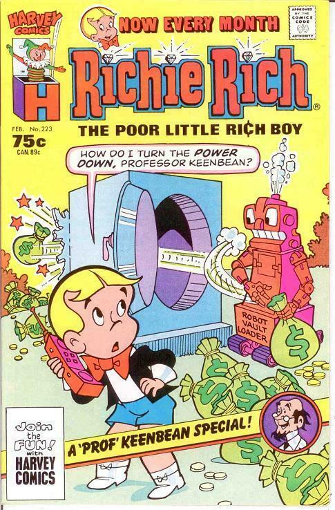 RICHIE RICH  (1960-1991) 223 VF-NM Feb. 1987 COMICS BOOK