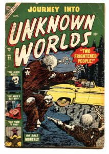 JOURNEY INTO UNKNOWN WORLDS #22-ATLAS-1953-Pre-code horror-comic book