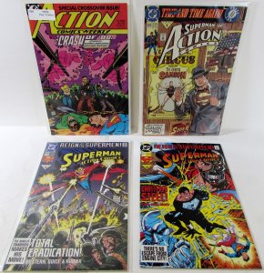 Action Lot of 4 #635, 663, 690, 691 (1989) DC 9.0 Superman 1st Print Comic Books