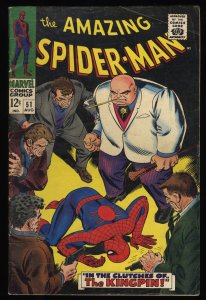 Amazing Spider-Man #51 VG+ 4.5 2nd Appearance Kingpin! Classic Cover!