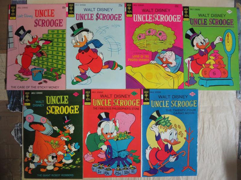 Uncle Scrooge (Gold Key Disney 1972-87) #99-215 Lot 10Diff Richie Duck VF/+