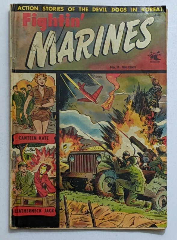 Fightin' Marines #9 (Nov 1952, St. John) Good 2.0 Matt Baker cover and art 