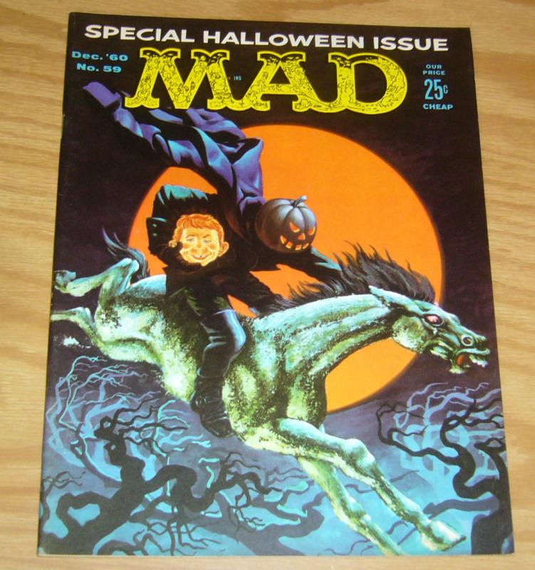 Mad Magazine #59 VF december 1960 - sleepy hollow - headless horseman  halloween