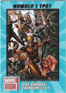 2020-21 Marvel Annual Number 1 Spot #N1S-25 X of Swords: Creation #1