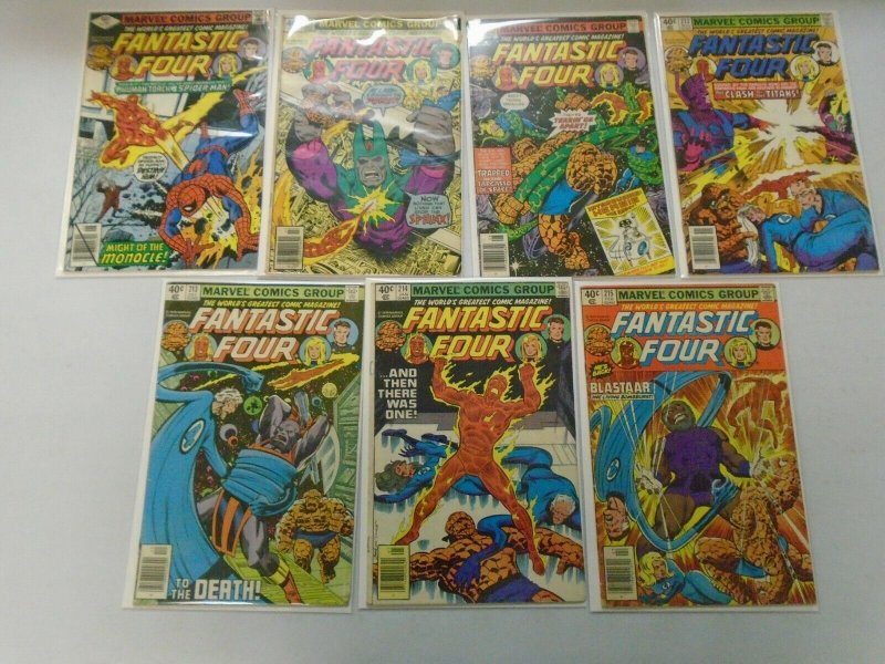 Fantastic Four lot 13 different issues from #207-221 avg 4.0 VG (1979-80)