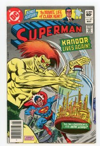 Superman #371 Len Wein Curt Swan Newsstand VF+