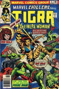 Marvel Chillers #5 ORIGINAL Vintage 1976 Tigra GGA