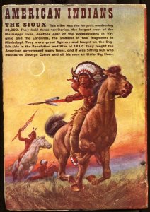 MAMMOTH WESTERN QUARTERLY-FIRST ISSUE PULP-SUMMER-1948-SIOUX INDIAN BACK COVER 