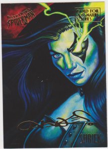 1995 Fleer Ultra Spider-Man Gold Foil Signature #51 Shrek: Chris Hawkes