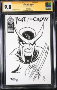 Faust Crow (2023) # 0 ( CGC 9.8) Signed & Sketch Tim Vigil * Sketch edition 3/9