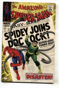 AMAZING SPIDER-MAN #56-1st CAPT. GEORGE STACY--Marvel--comic book--coupon cut